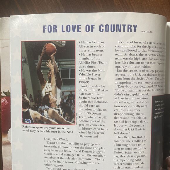 1996 Dream Team tour Commemorative game program USA BASKETBALL poster Included - Picture 4 of 11